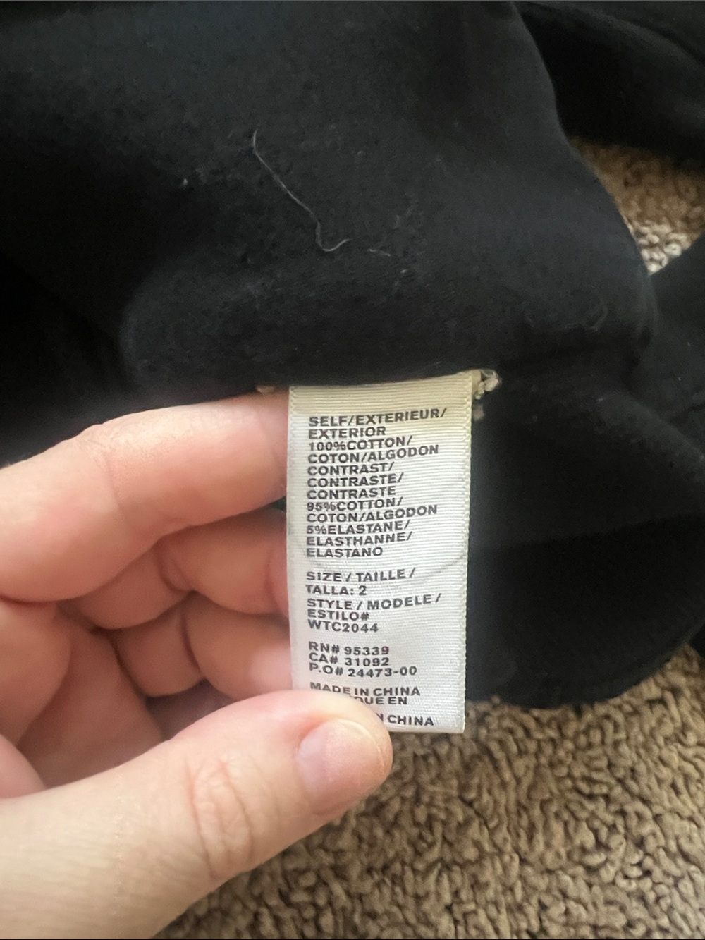 James Perse Black Double-Breasted 100% Cotton Crop PeaCoat Size 2 - Picture 5 of 7
